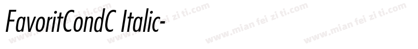 FavoritCondC Italic字体转换